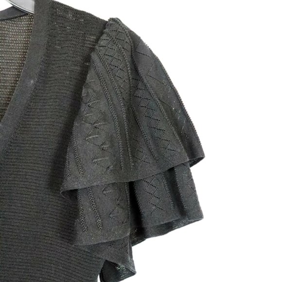 ba&sh - Ruffled Cropped Cardigan - Picture 4 of 4